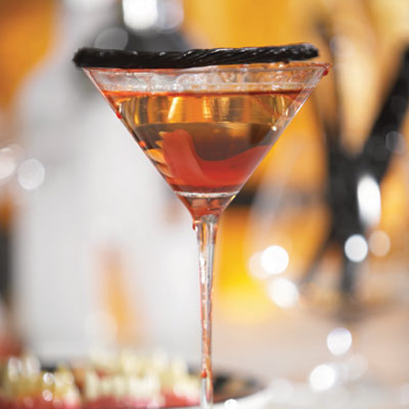 green-red drinks are halloween party decorations