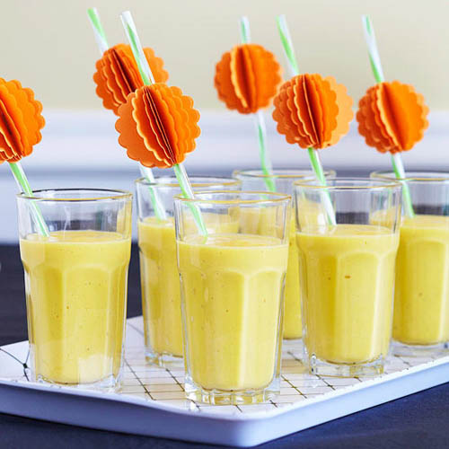 orange pumpkin decorations for kids drinks
