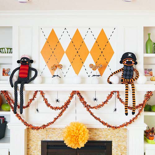 fireplace decoration ideas for kids Halloween party