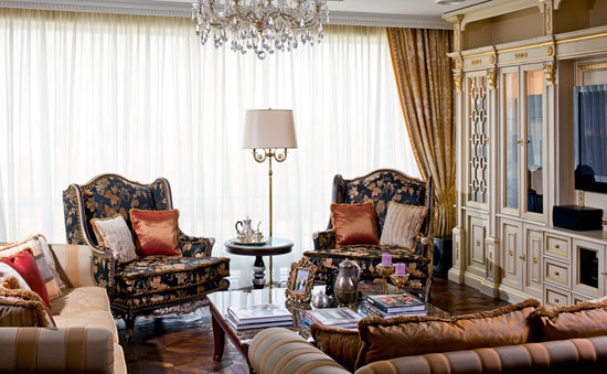 Living room furniture in the classic style of furnishing