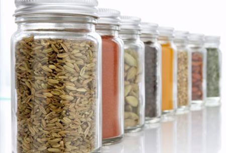 glass spice jars spice stores are modern kitchen accessories