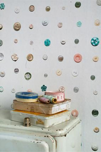 button wallpaper pattern for creative interior decorating ideas