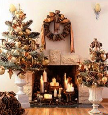 black and gold colors for decorating Christmas