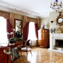 wood floor and antique furniture
