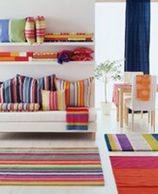 colorful stripes for modern interior decorating