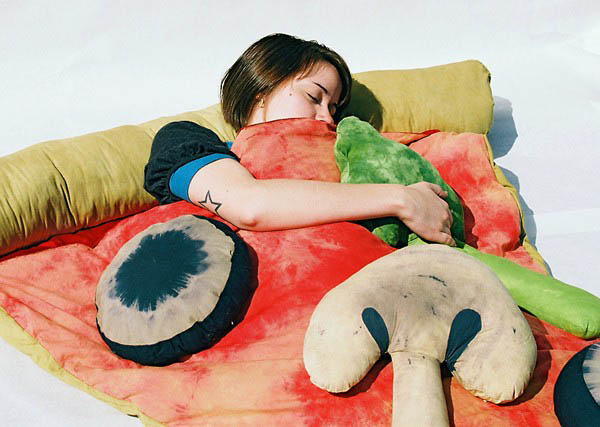 pizza-inspired decorative pillow
