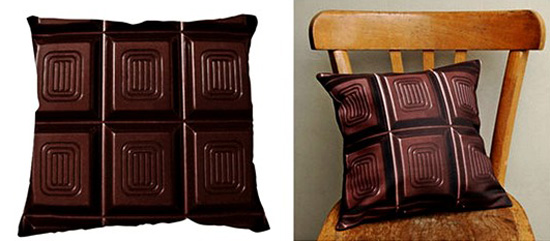 decorative pillows from fabric with chocolate brown print