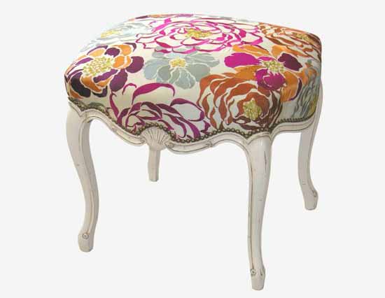 vretro decor floral furniture upholstery