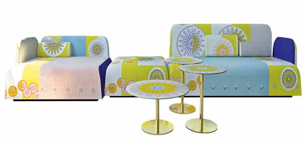 light green and blur colors for furniture upholstery fabrics