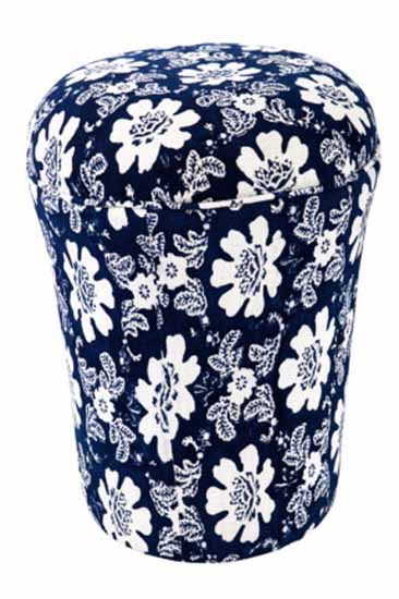 black and white ottoman