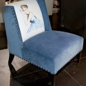 blue chair for modern living room