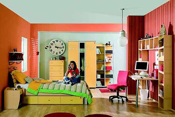 pinkish orange paint color