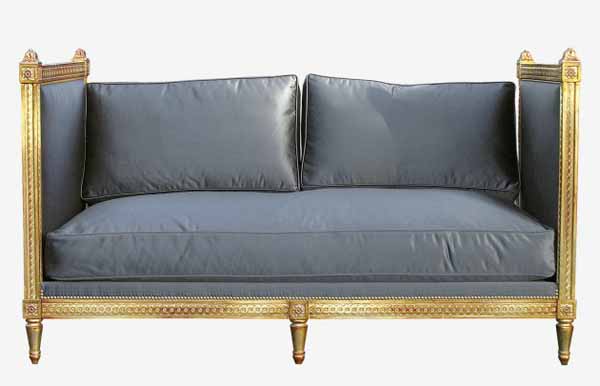Light blue sofa for retro decor