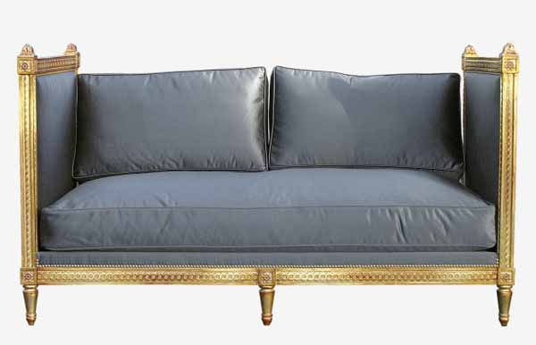light blue sofa for retro decor