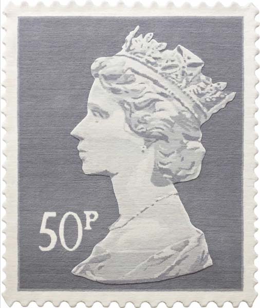 wool rugs Queen Elizabeth Stamps (1)