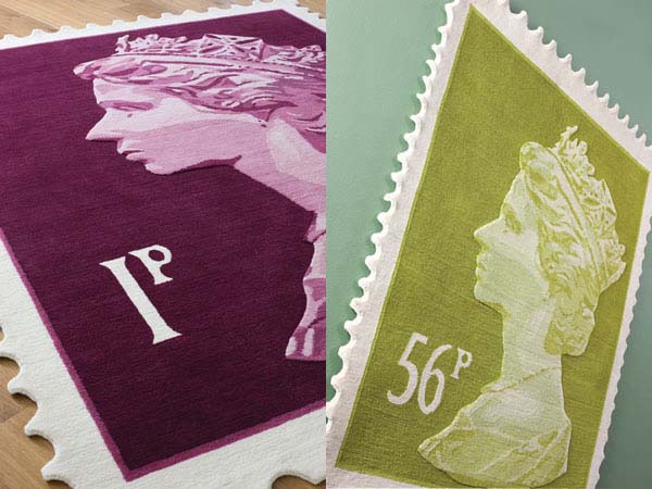 wool rugs Queen Elizabeth stamps (8)
