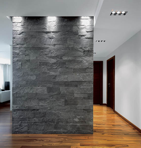 slate wall design in gray color