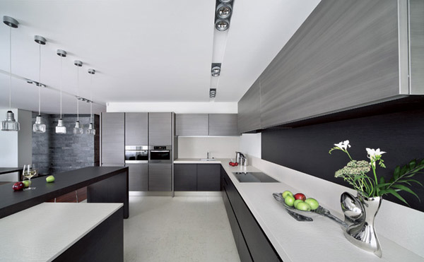 Modern kitchen design in minimalist style