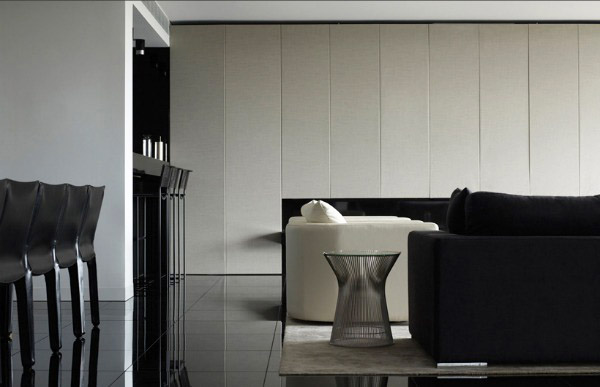 black and white living room design