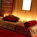 turkish sofa bed with pillows and luxurious decorating fabrics