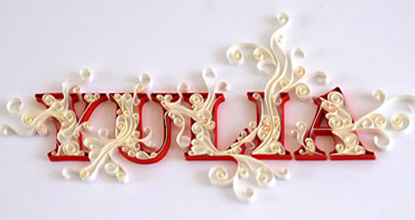 quilled letters
