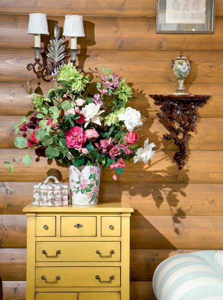 decorative vase with fresh flowers
