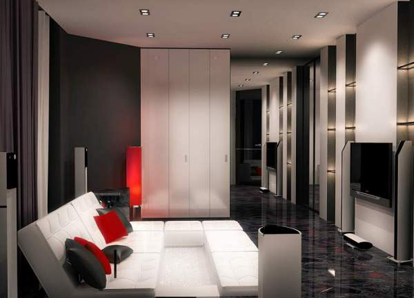 apartment-ideas-black-white-color-red-accents (3)