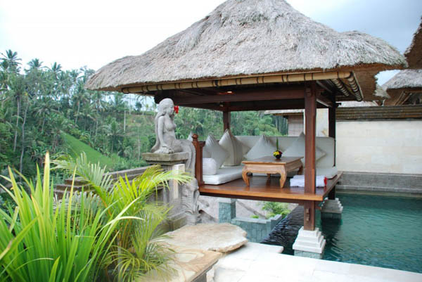 Bali pavilion with furniture