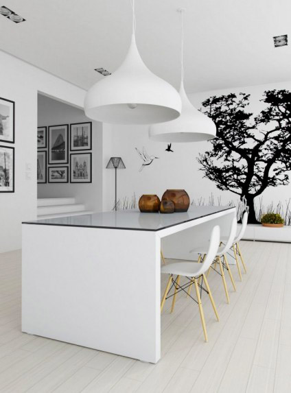 black and white decorating ideas for dining room
