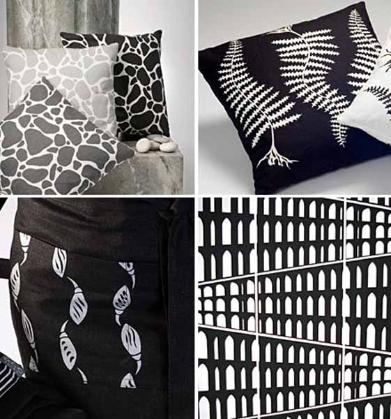 black and white decorative fabrics for pillows