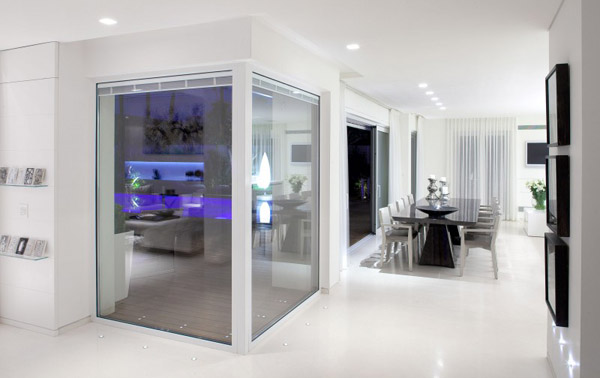 Glass doors for interior decoration