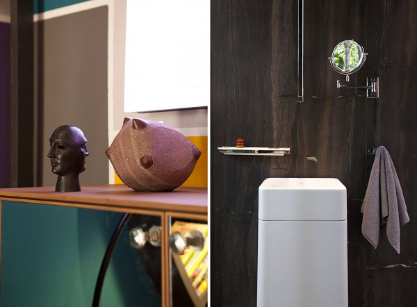 small bathroom sink and home decorations