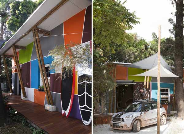 houde exterior decorated with bright colors