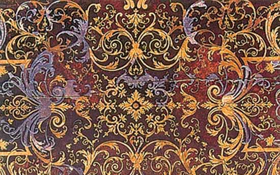 floral fabrics and decoration pattern in the Louis XV style