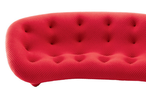 living room furniture in red color from ligne roset