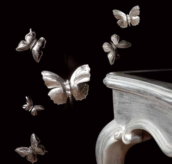 Silver Butterflies for furniture decoration