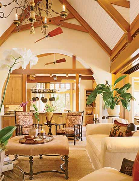 Hawaiian home decor ideas, wood furniture 