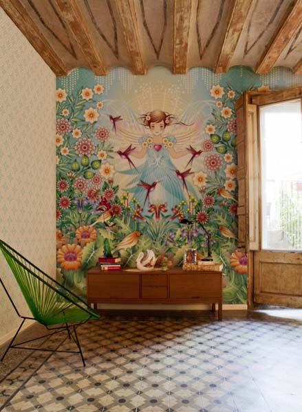 designer wallpaper with flowers