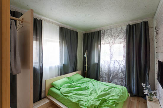 bedroom decorating in gray and green colors