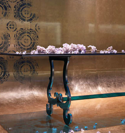 dining table with wooden base
