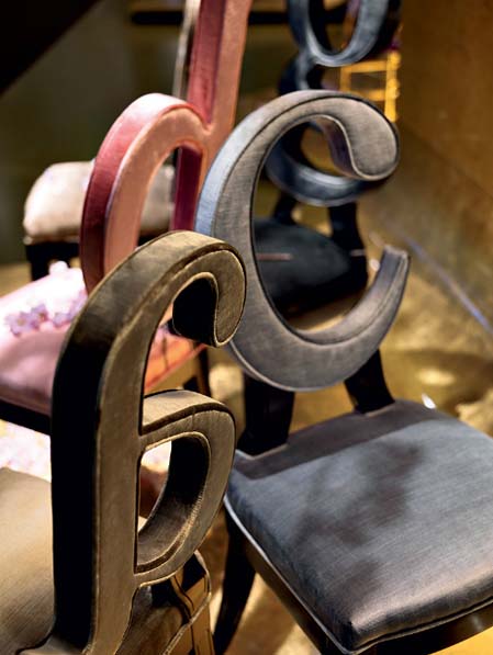 alphabet letter chairs for dining room