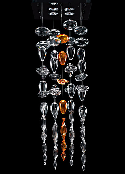 chandelier with glass elements