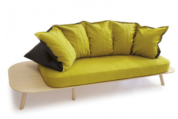 green and black sofa, Italian furniture design