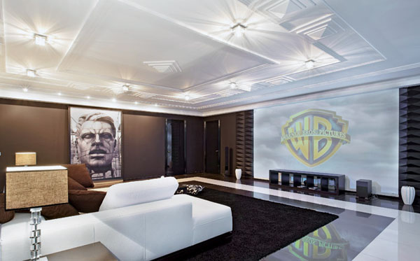 black and white room design