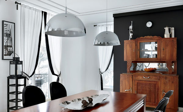 dining furniture and contemporary lights
