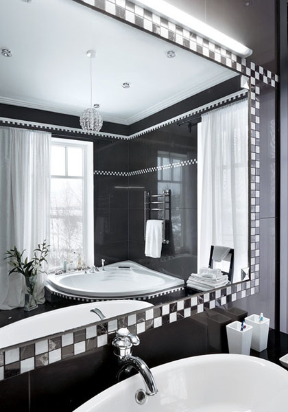 black and white bathroom design