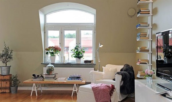 white chair and ottoman