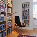 bookshelves and chair