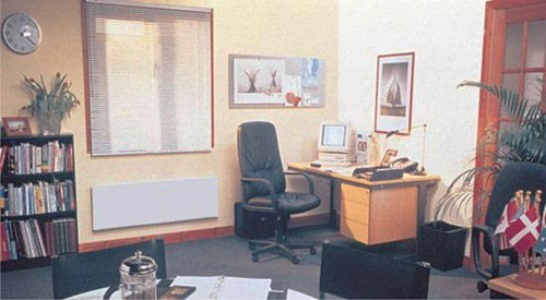 white panel wall heater