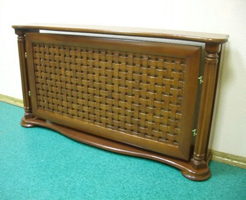 wooden handmade heater cover